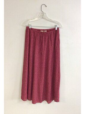 LL Bean Floral Boho Maxi Skirt Cottagecore Womens Medium